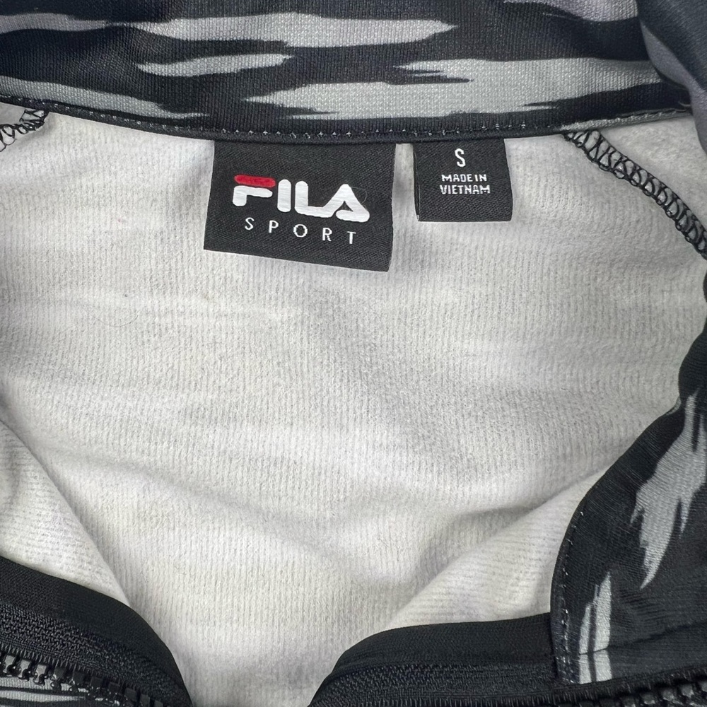 Fila Sport Zebra Animal Print Zip Sweater Small - Picture 7 of 10